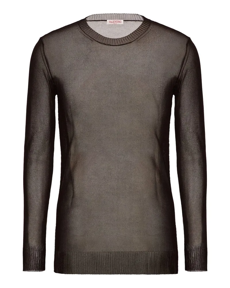 Valentino Garavani Valentino halb transparenter Pullover Brown