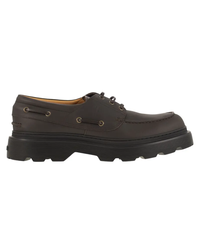 TOD'S Tod 's Lederbootschuh Dark