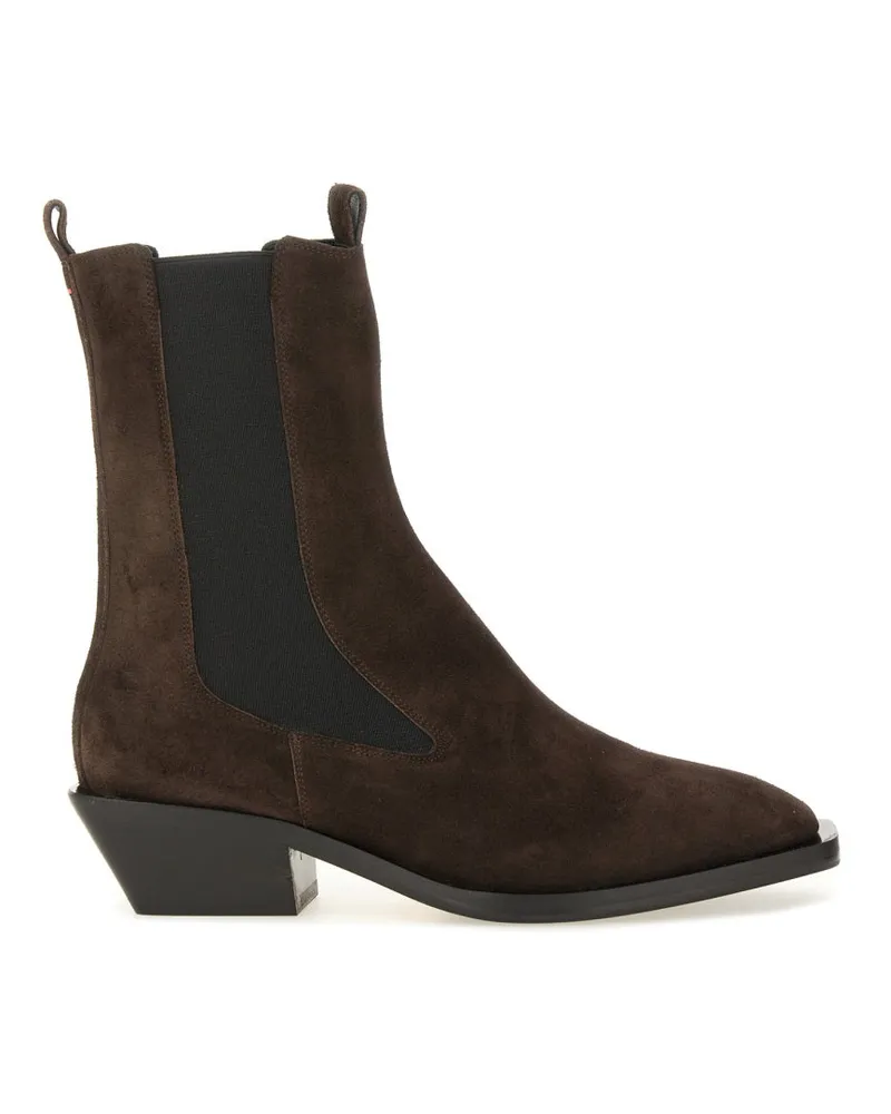 aeyde Wildlederstiefel Brown