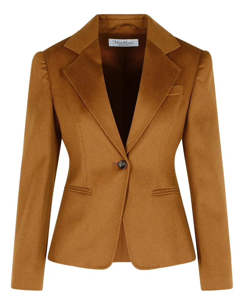 Max Mara Glenn' Kurzjacke in Camel Lear Drap Brown