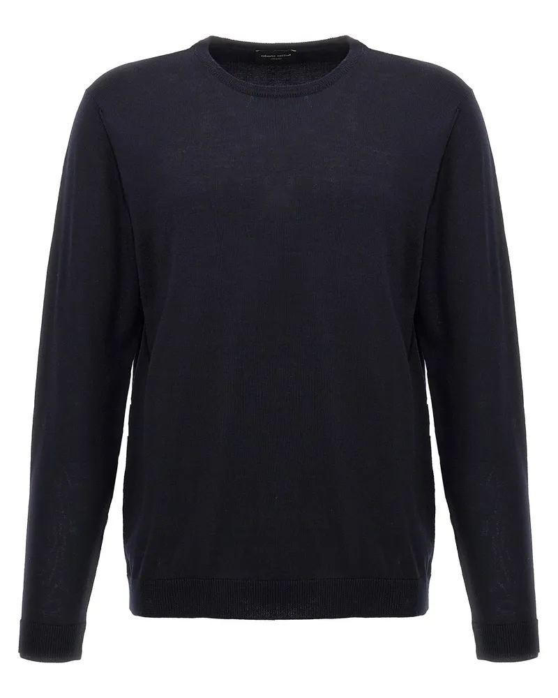 Roberto Collina Merino Wollpullover Blue