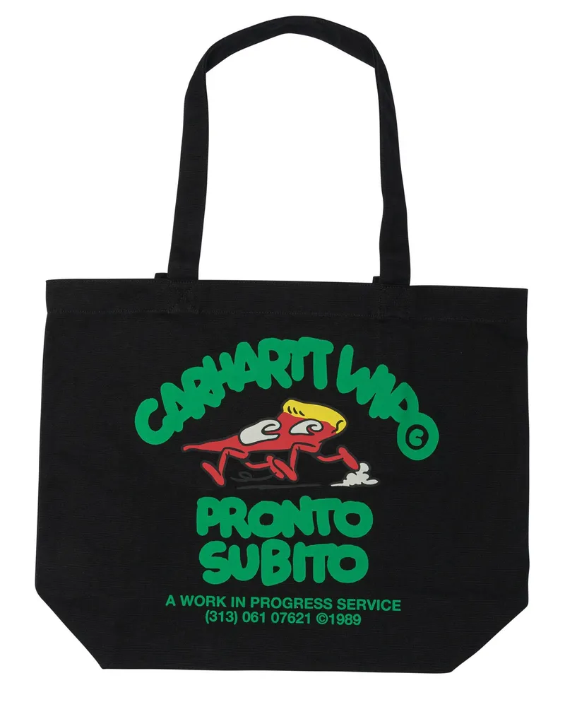 Carhartt WIP Canvas Graphic“ Tote Umhängetasche Black
