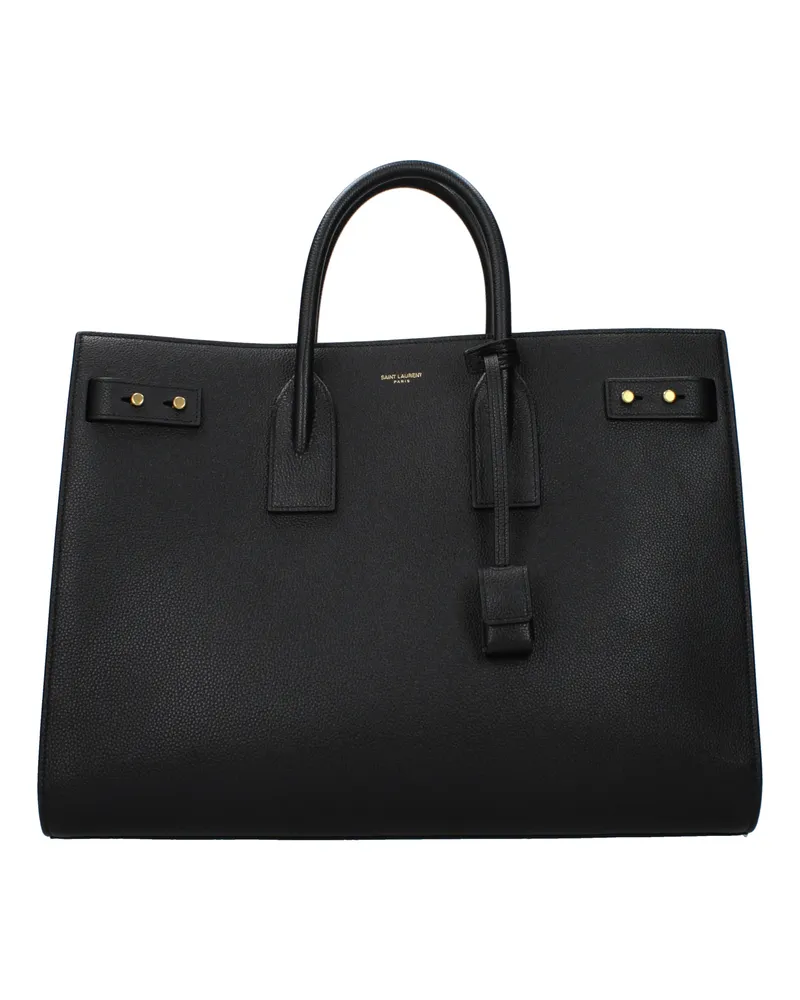 Saint Laurent Handtasche Sac De Jour Damens Schwarzes Leder -