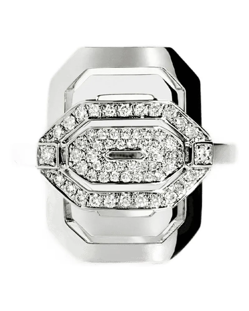 STATEMENT Mein Weg mini semi pavé ring in Diamanten/silber Silver