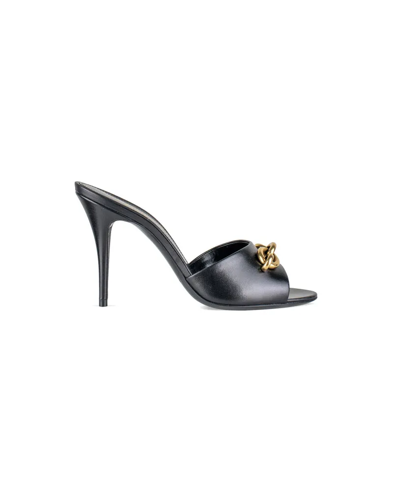 Saint Laurent Mules Le Maillon Black