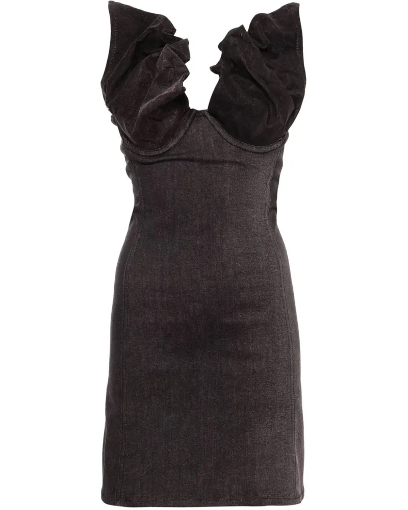 Y/PROJECT Denim Mini Kleid Black