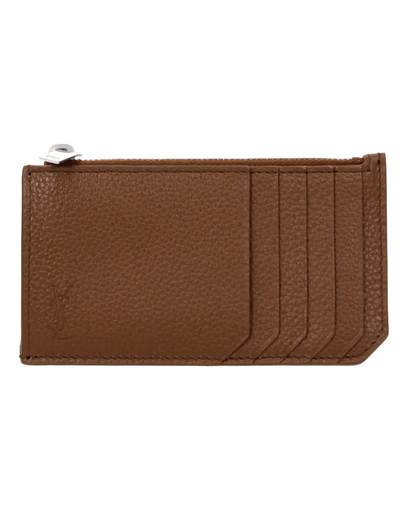 Saint Laurent Herrens Dokumentenhalter aus braunem Leder -