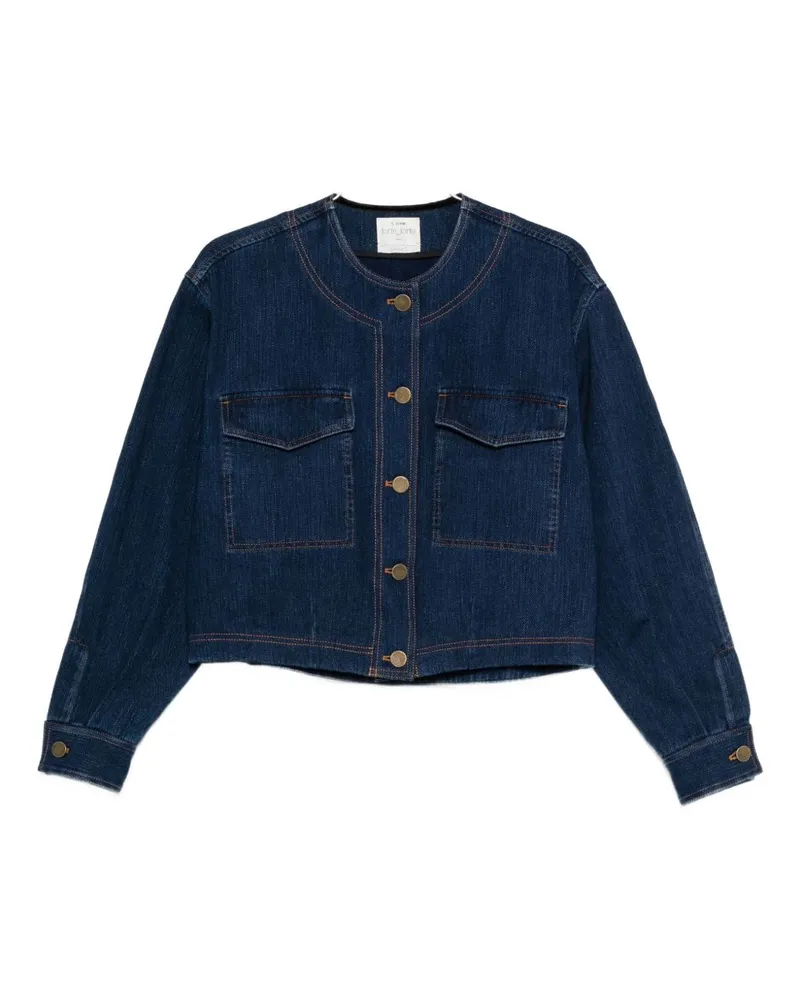 forte_forte Denim Cotton Overshirt Blue