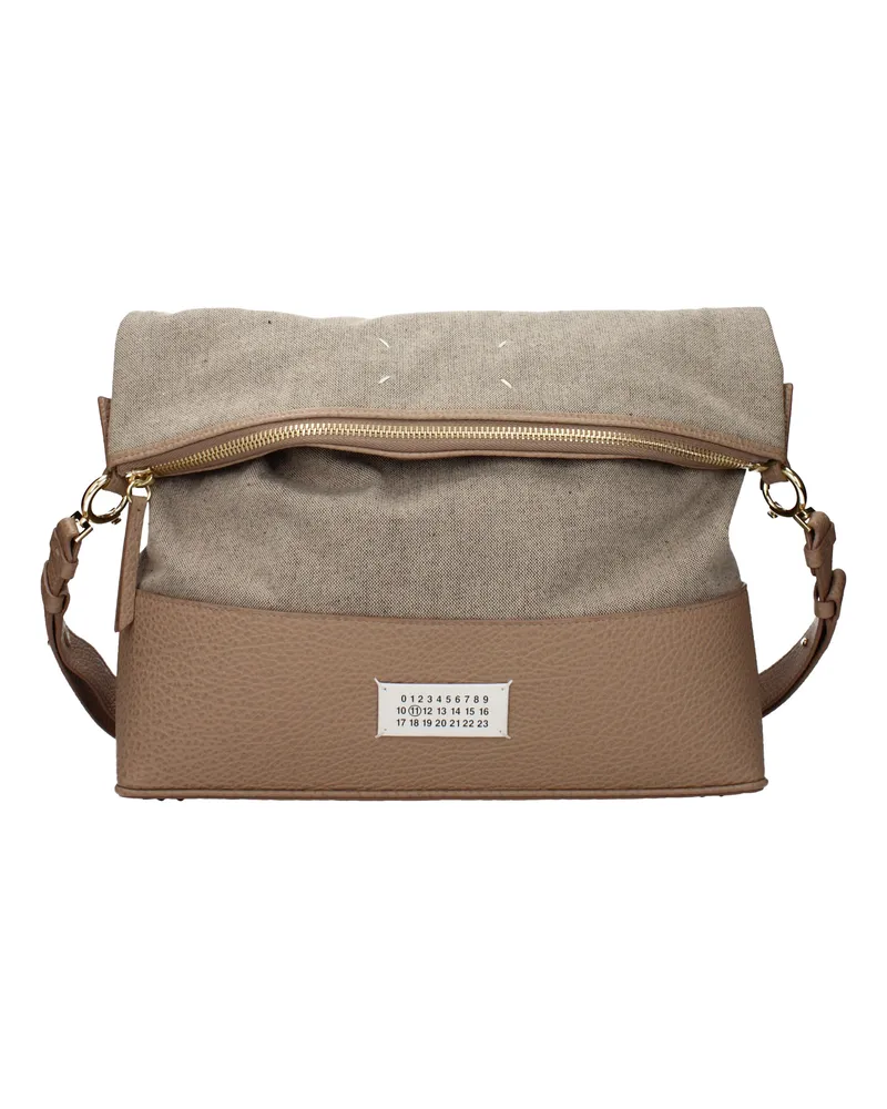 Maison Margiela Umhängetaschen 5ac Hobo Damen Stoff Beige -