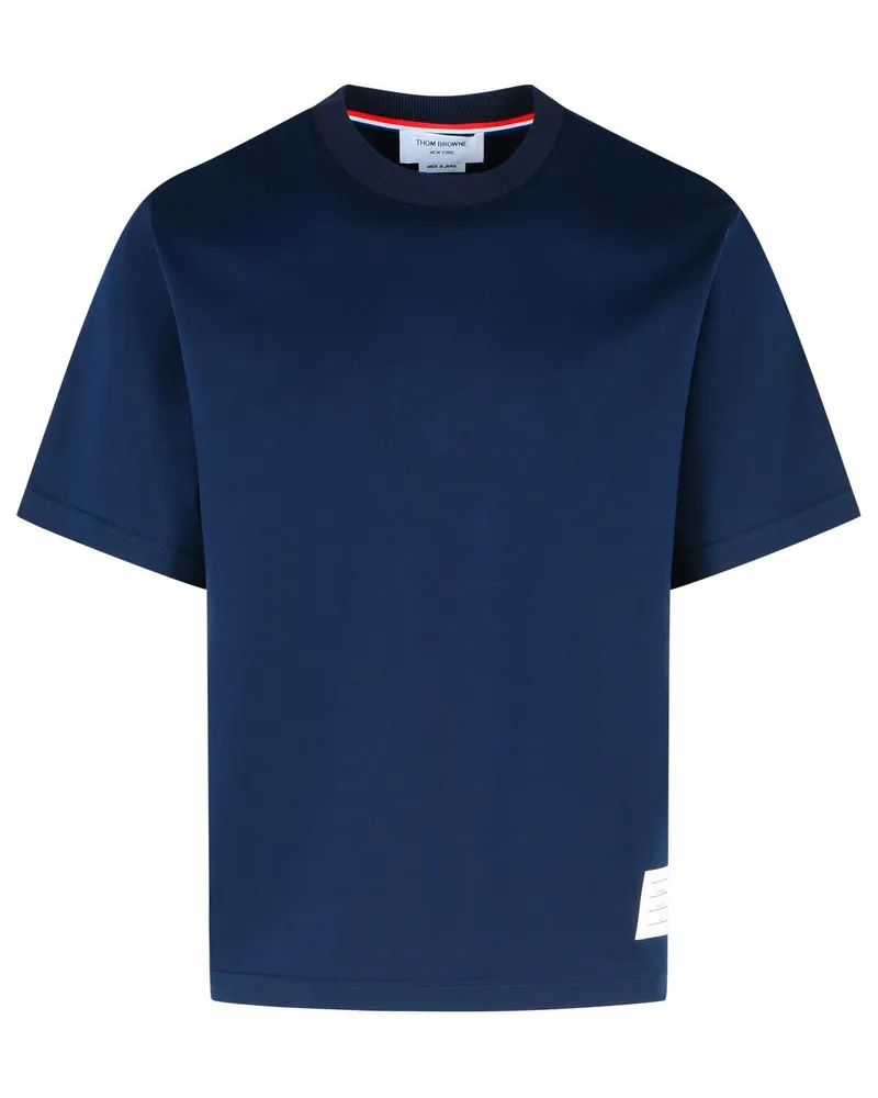 Thom Browne Navy Cotton T Shirt Navy
