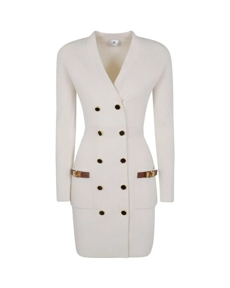 Elisabetta Franchi Mini Strickkleid Latte