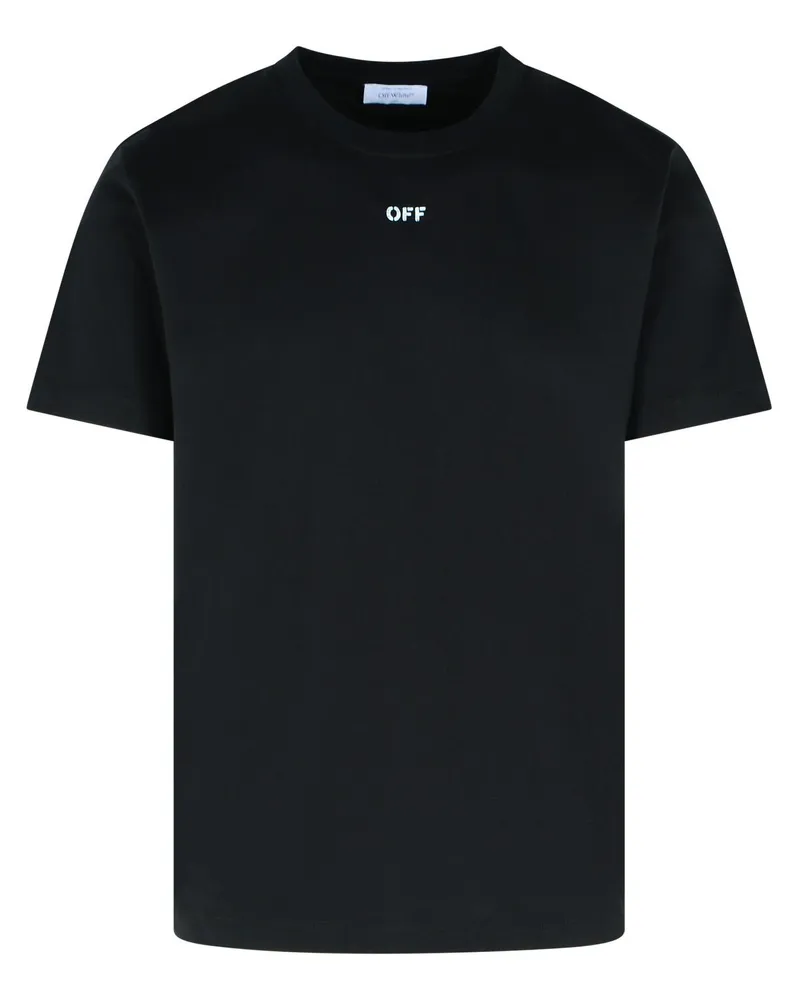 OFF-WHITE Newspaper Arrow' schwarzes Baumwoll -T -Shirt Black