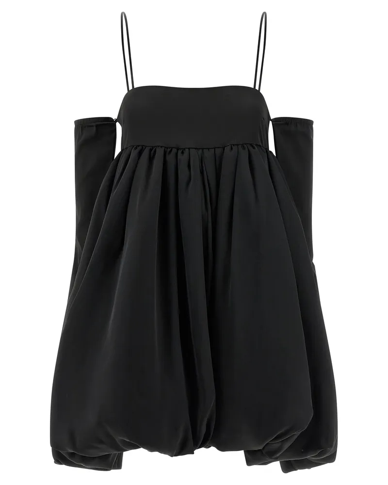 ROTATE Birger Christensen Drehen Sie das Kleid „Satin Le Bubble“ von Birger Christensen Black