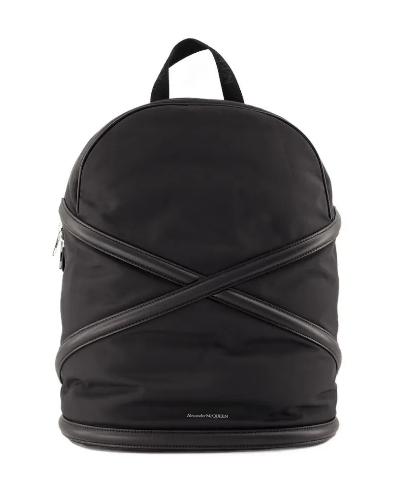 Alexander McQueen Rucksack  schwarzes Leder Schwarz