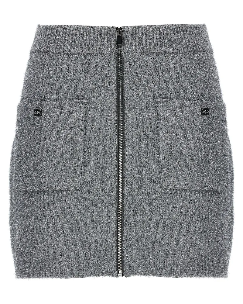 Ganni Sparkle Minirock Silver