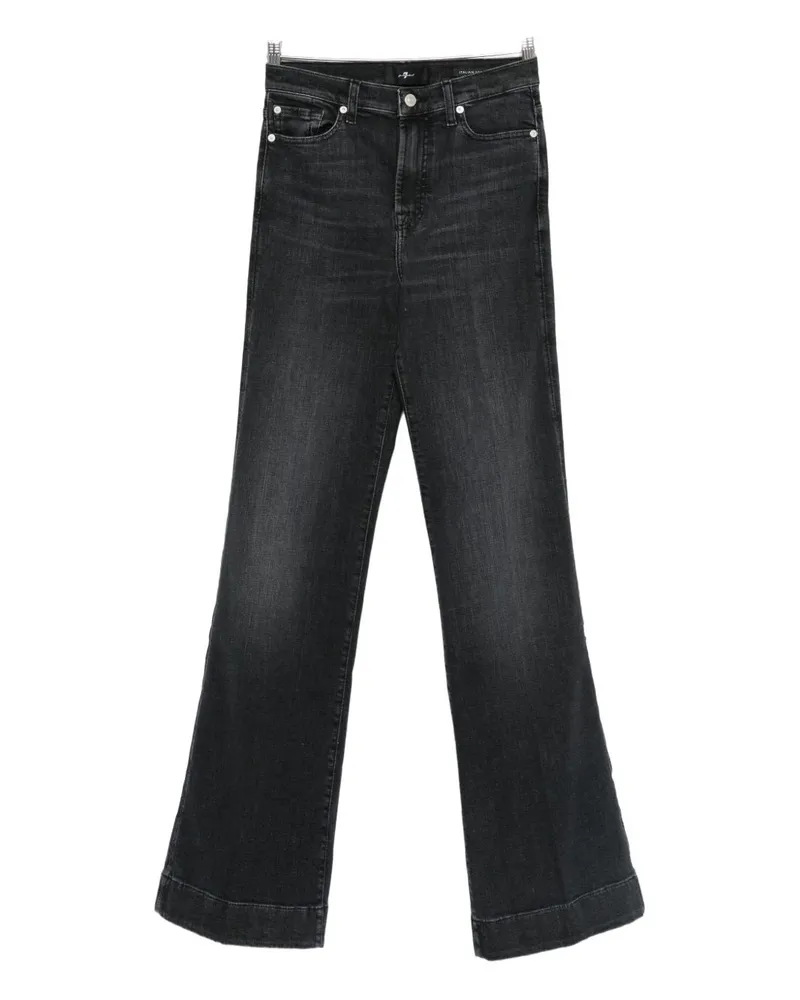 Seven7 Modern Dojo Flared Denim-Jeans Black