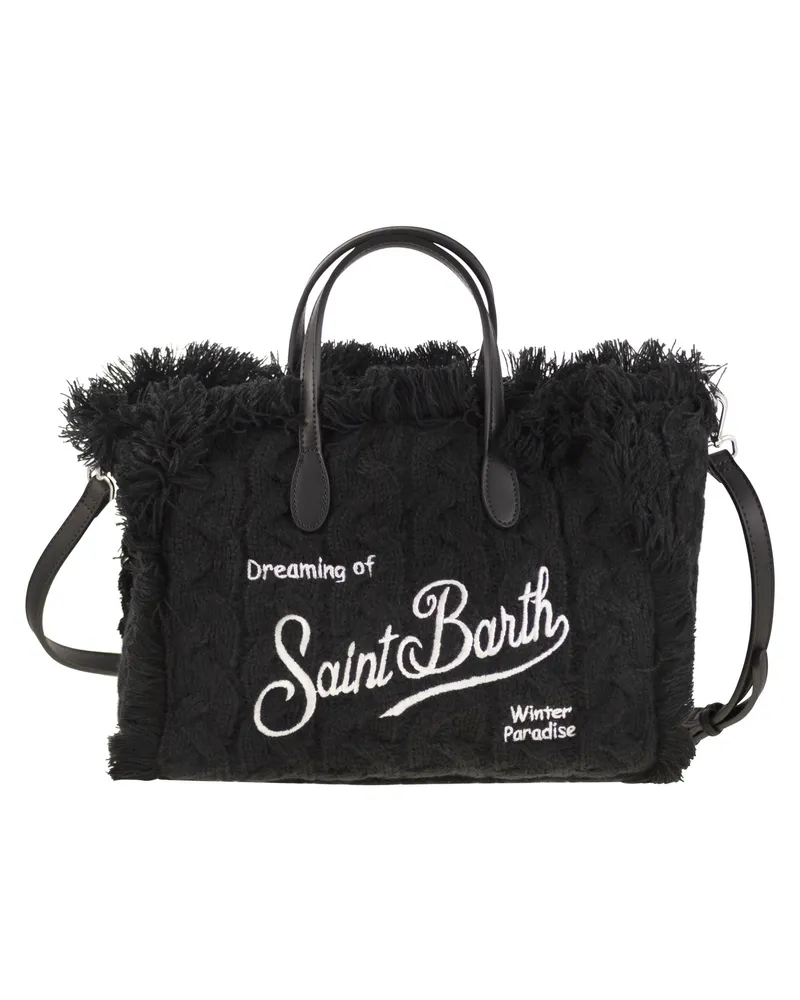 MC2 Saint Barth Colette Wool Effect Bag mit Logo Black