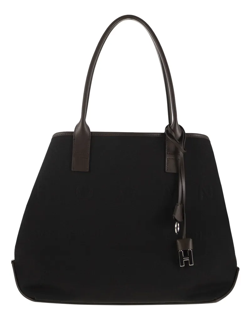 Hogan Medium Canvas Einkaufstasche Black