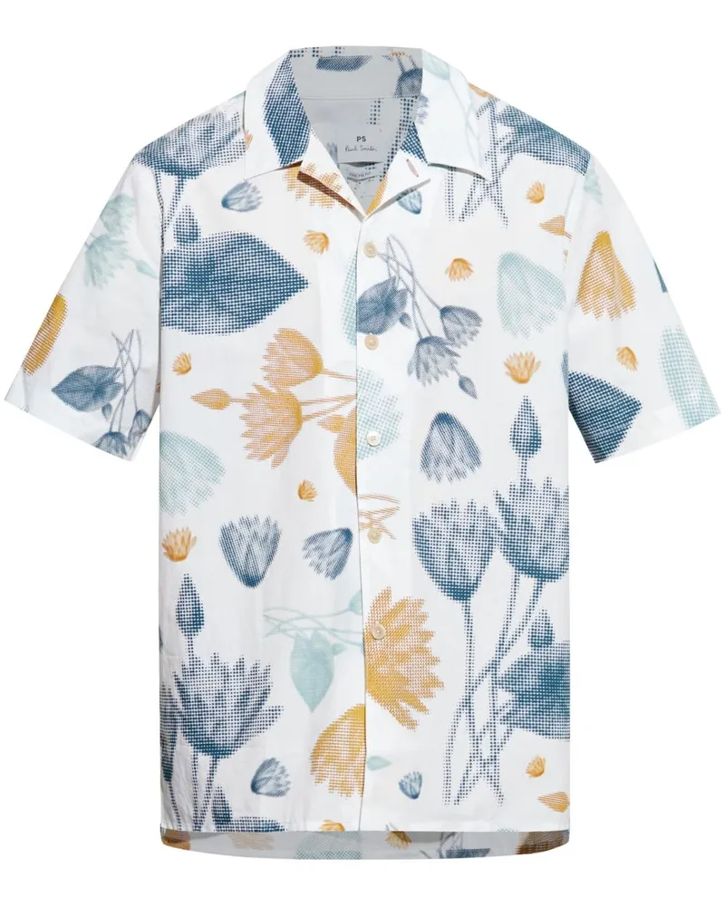 Paul Smith PS von Paul Smith gedrucktes Baumwollhemd White
