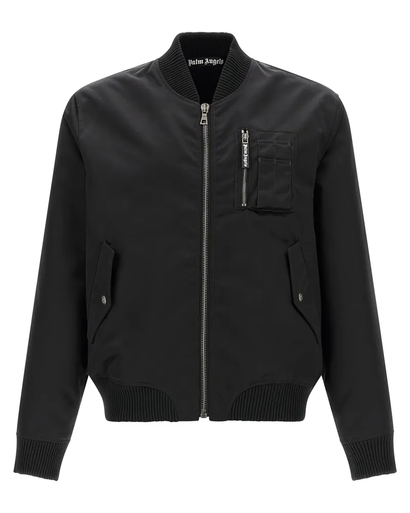 Palm Angels Bomberjacke „Curved Logo Black