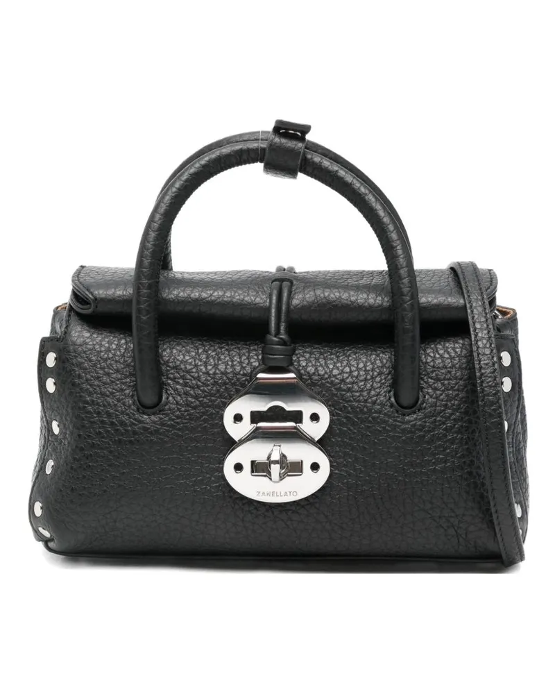 Zanellato Dotta Centauro Baby Kleine Lederhandtasche Black