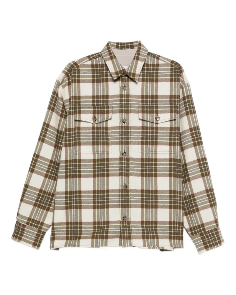 AMI Paris Wolle überprüft Overshirt Beige