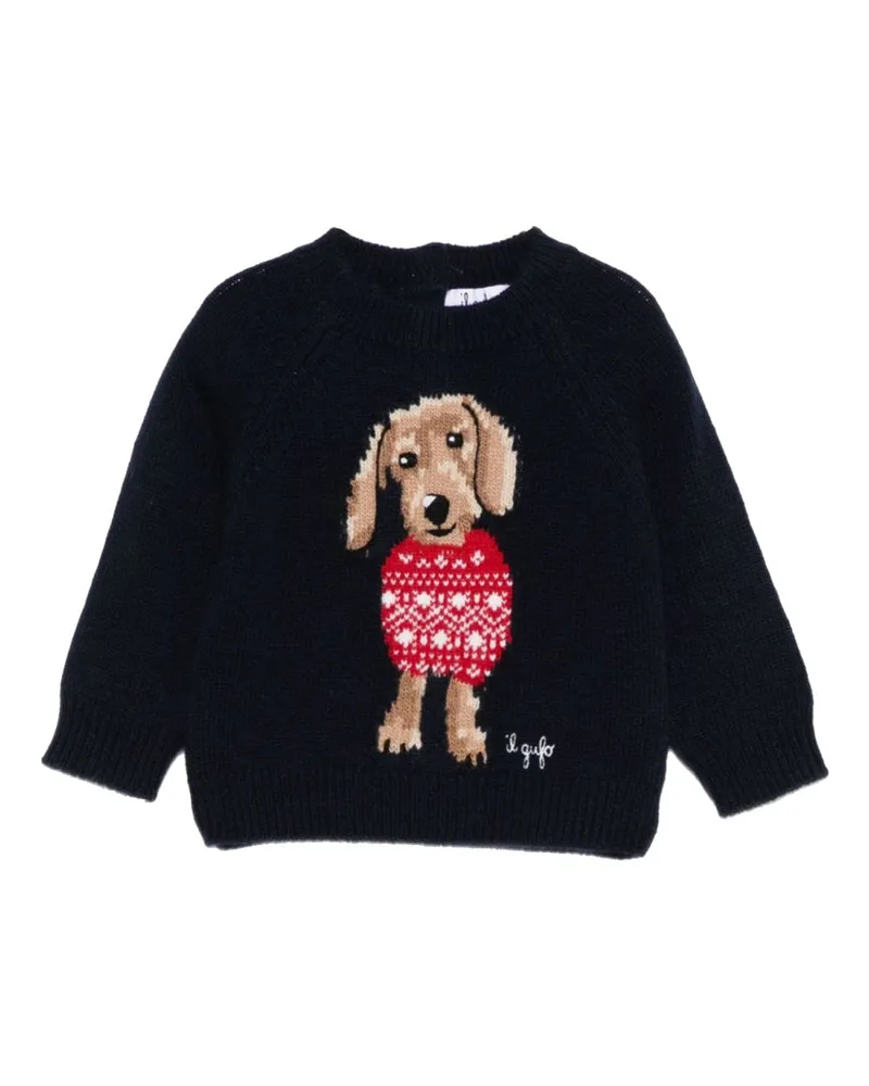 Il Gufo Hund" Hemd Blue