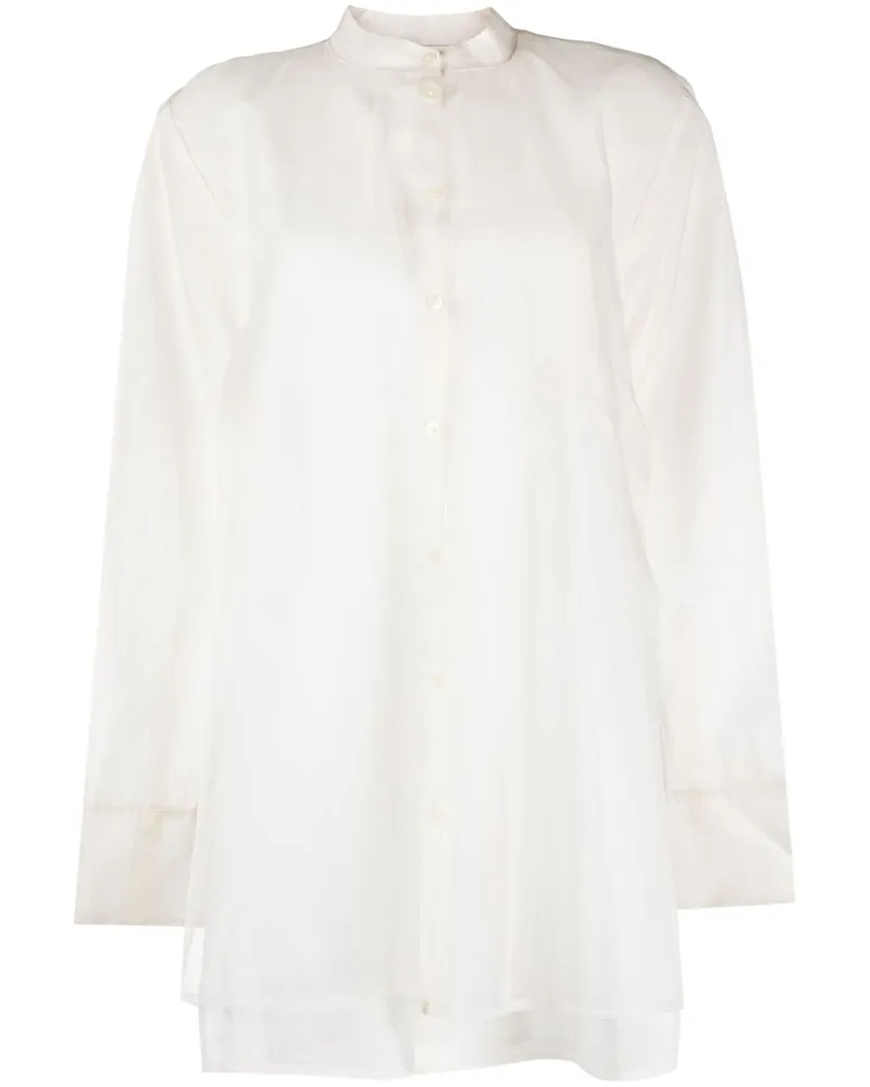 Róhe doppelt geschichtete Organza -Top 