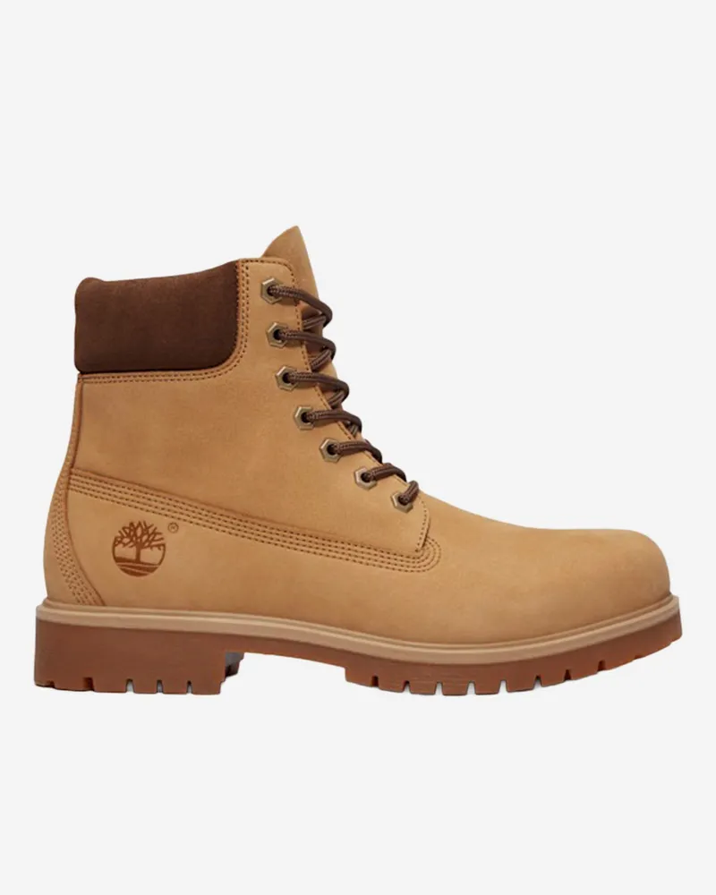 Timberland Premium 6 Inch Leather Ankle Boots With Logo Brown