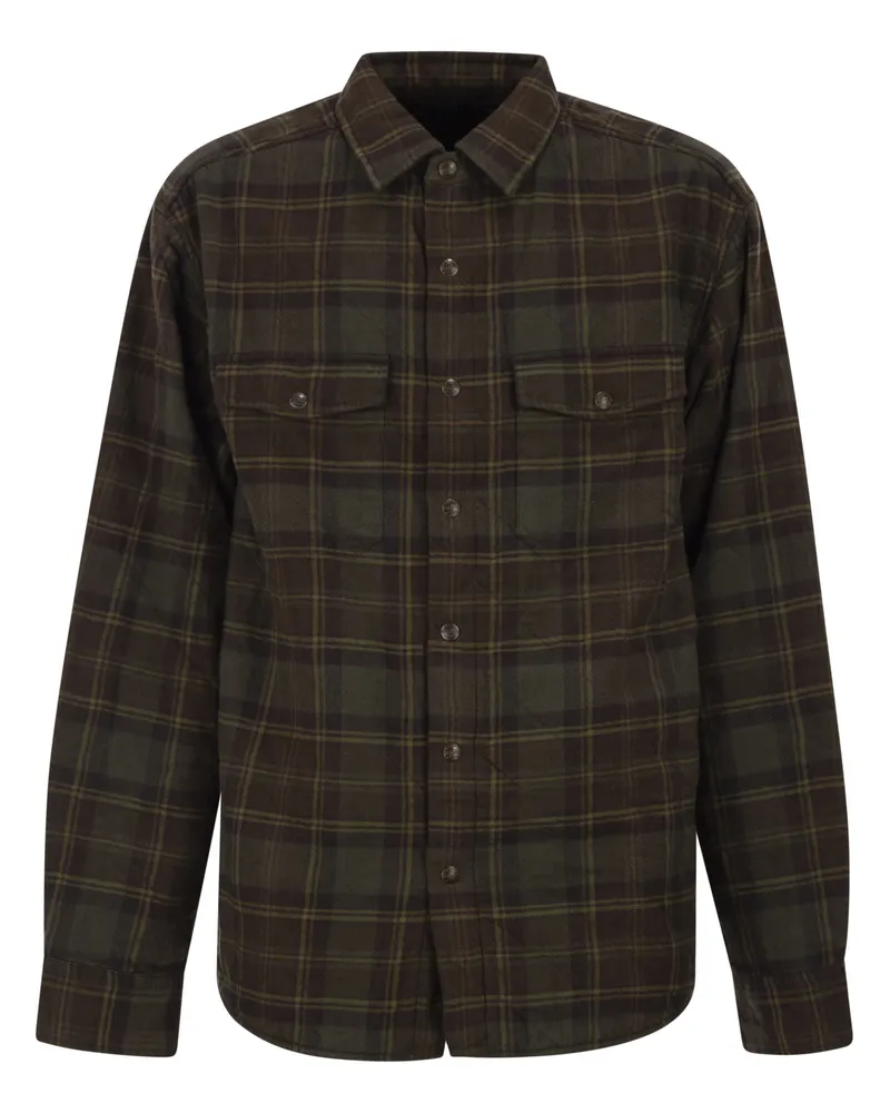 Ralph Lauren Hemdjacke aus gebürstetem Flanell Brown