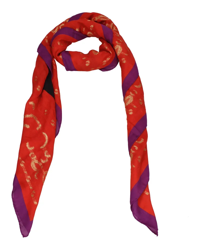 Etro Damen's Schal Modal Rot/Mehrfarbig -