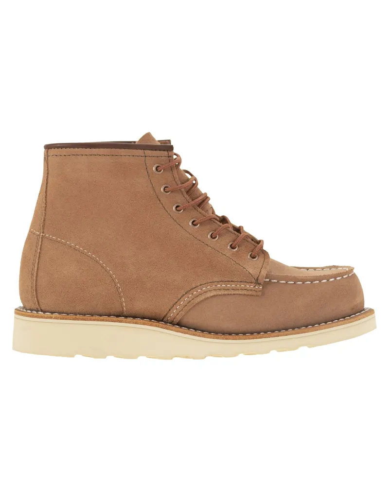 Red Wing Shoes Classic Moc Suede Knöchelstiefel Beige