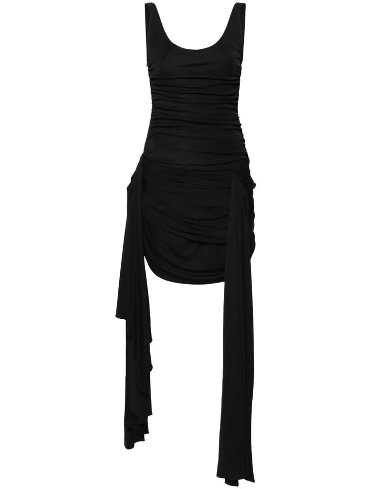 Thierry Mugler drapiertes Mini -Kleid Black