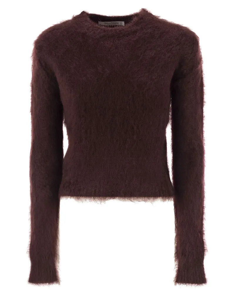Max Mara Adatti1234 Mohair-Strickpullover Bordeaux