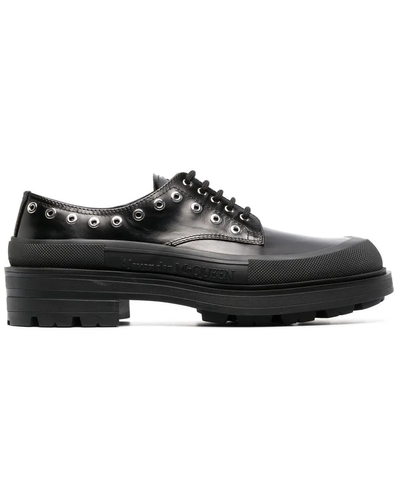 Alexander McQueen Alexander MC Queen tritt Slick Leder Brogues Black