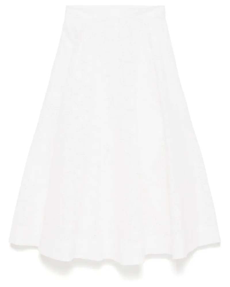 Zimmermann Crush Cotton Midi Rock White