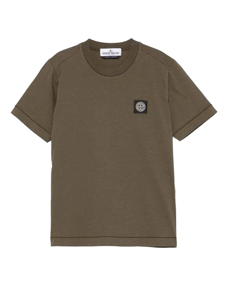 Stone Island T -Shirt mit Logo Brown