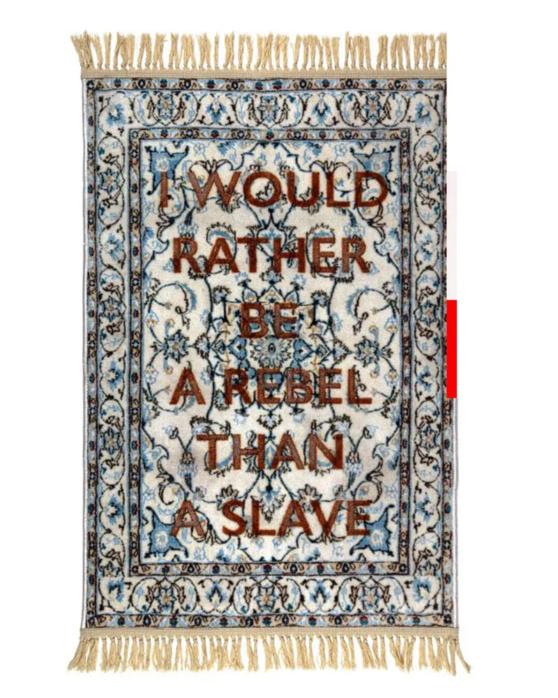 Seletti verbrannter Teppich -Rebellen Teppich Multicolor