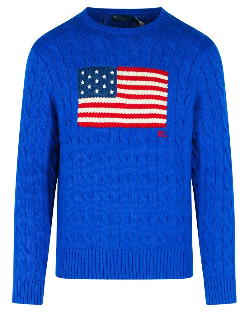Ralph Lauren Blauer Baumwollpullover von Blue