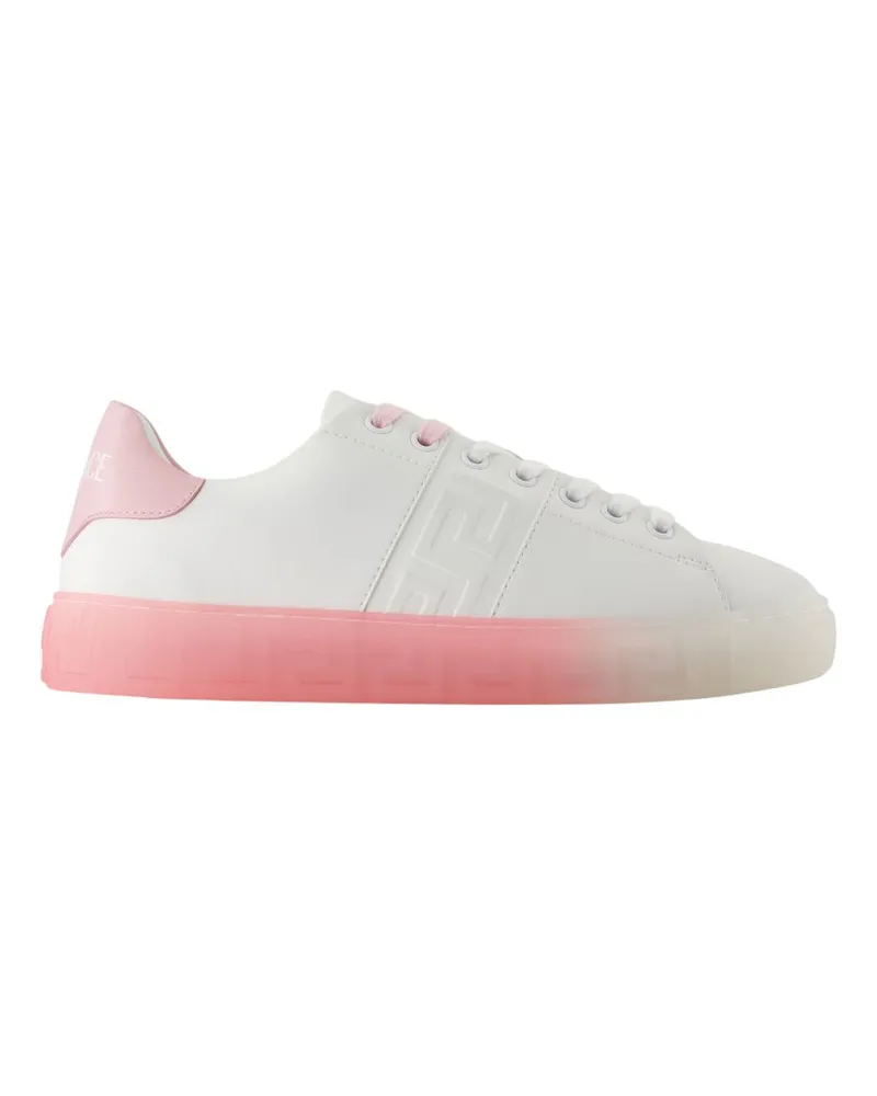 Versace Kostenlose Bio -Turnschuhe  Leder weiß White