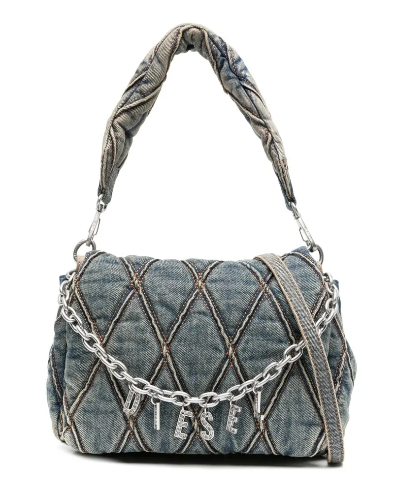 Diesel Charm kleiner Denim -Umhängetasche Clear
