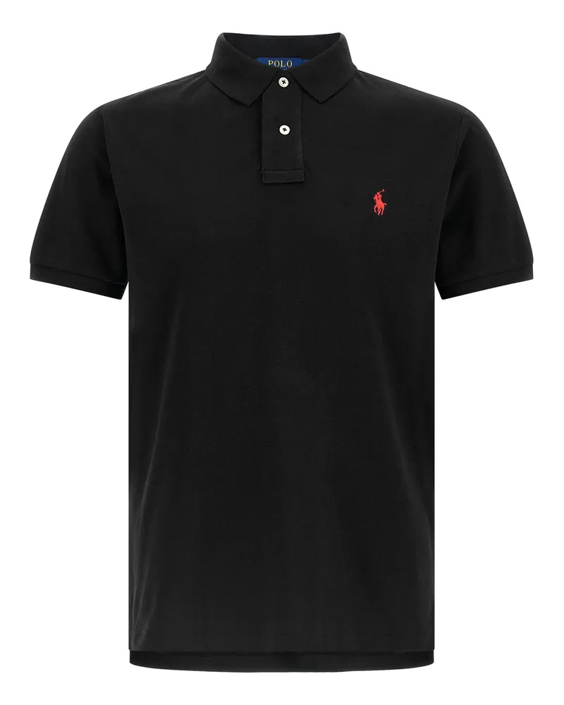 Ralph Lauren Poloshirt mit Logo-Stickerei Black