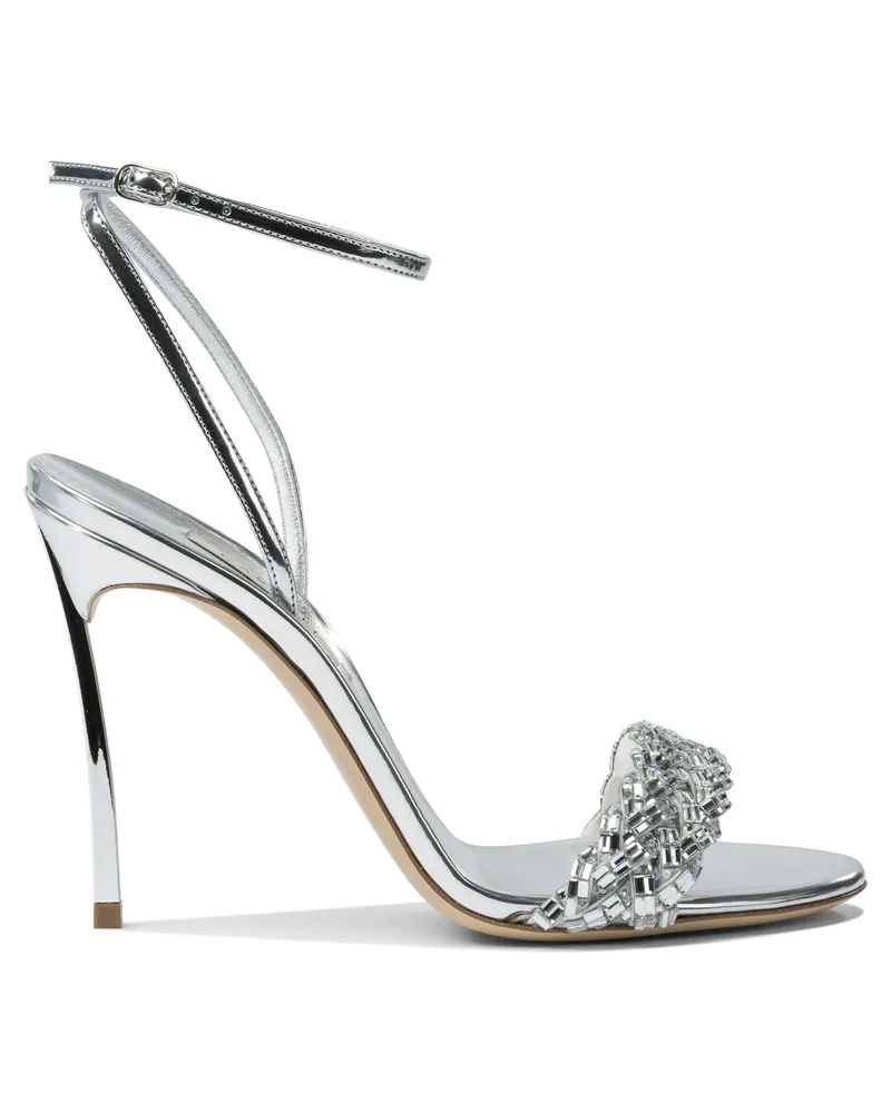 Casadei Interstellar“ Absatzsandalen 100 mm Silver