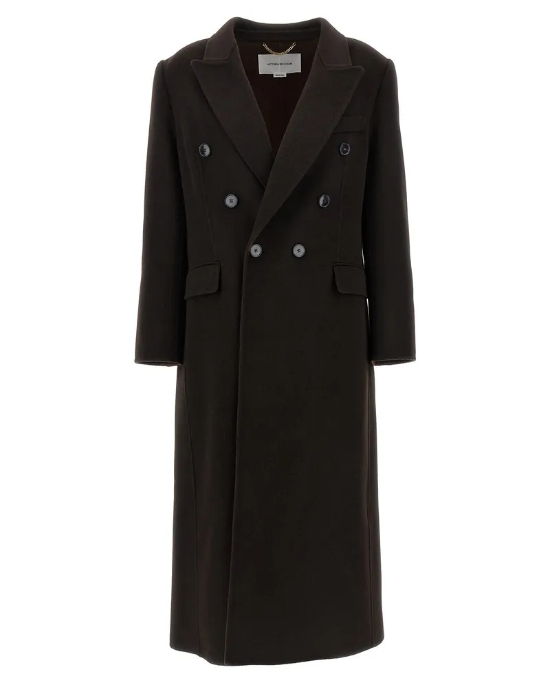 Victoria Beckham Doppelgesichts' Mantel Brown