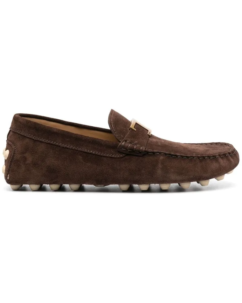 TOD'S Tods Gommino Bubble T Timeless Nubuck Fahrschuhe Brown