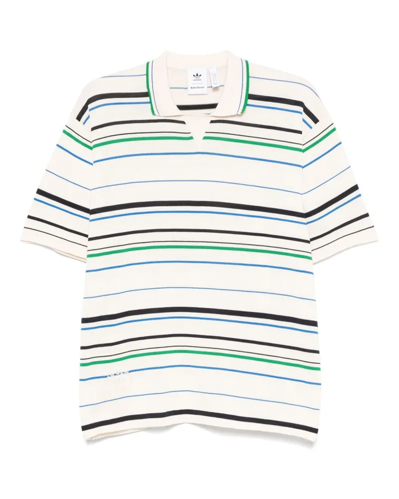 adidas Adidas von Wales Bonner Baumwollmischung Strick -Polo -Hemd Multicolour