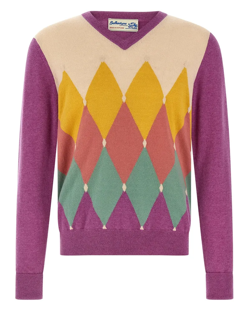 Ballantyne Argyle -Pullover Purple