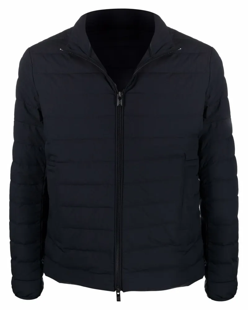 Emporio Armani die Short Down Jacket verteilte Blue