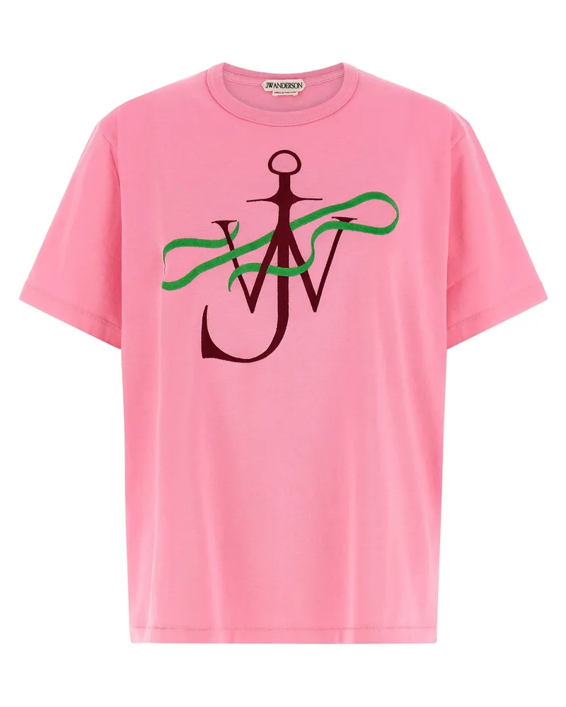 J.W.Anderson Ribbon Anchor“ T-Shirt Pink