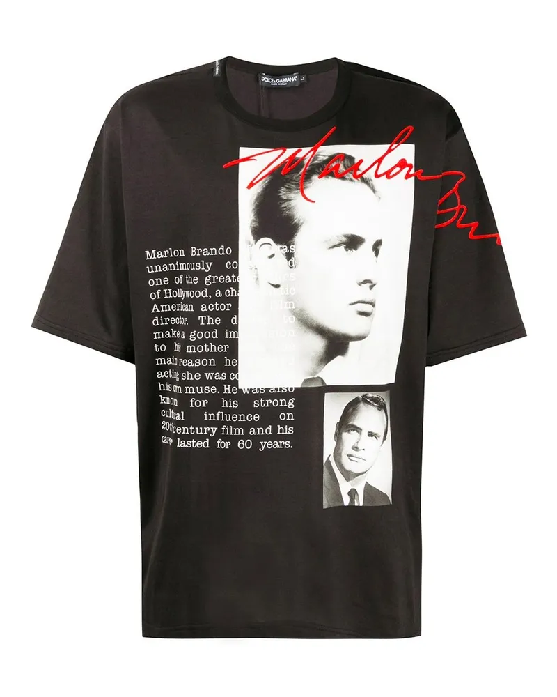 Dolce & Gabbana Baumwoll -T -Shirt Schwarz
